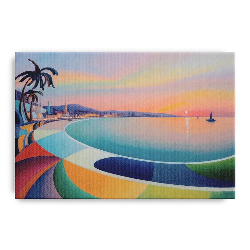 La Paz Malecón Sunset Front - Canvas Wall Art