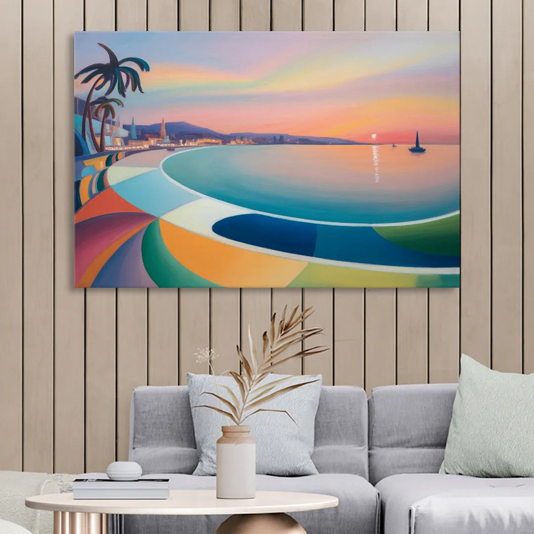 La Paz Malecón Sunset Sitting Room - Canvas Wall Art