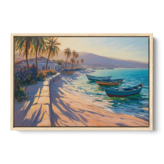 La Paz Palm Coast - Oak Framed Canvas Wall Art - Front