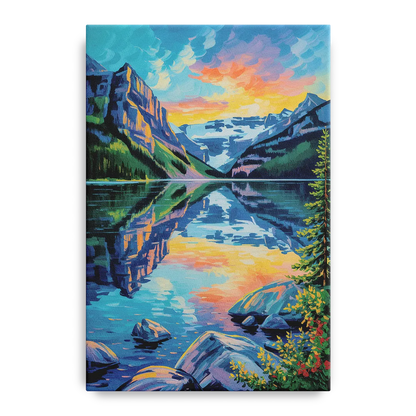 Lake Louise Reflections Front - Canvas Wall Art