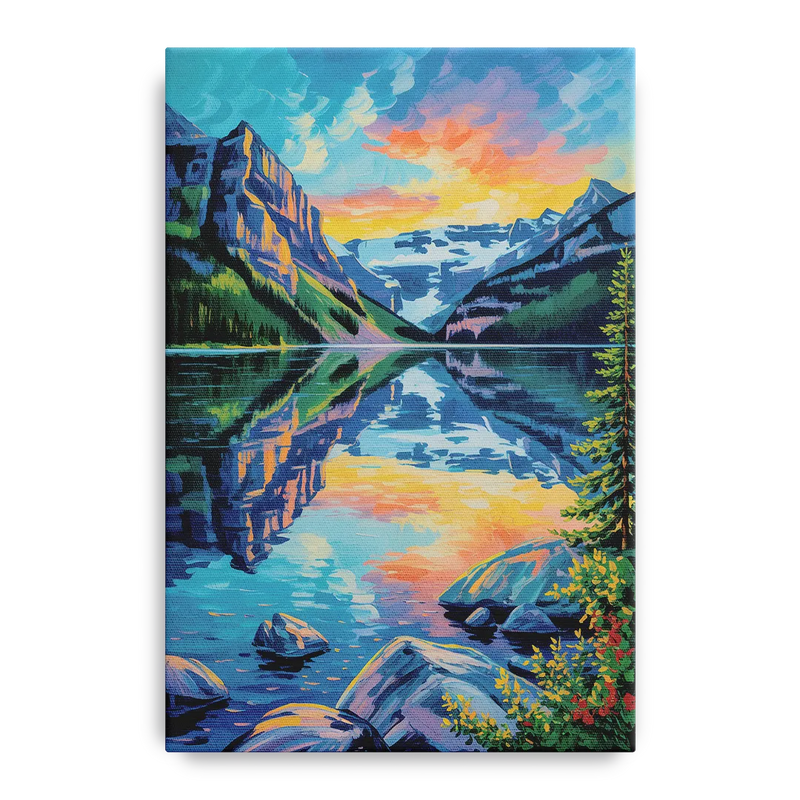 Lake Louise Reflections Front - Canvas Wall Art