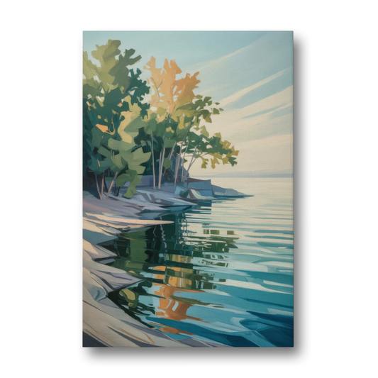 Lake Ontario Reflections - Canvas Wall Art - Front