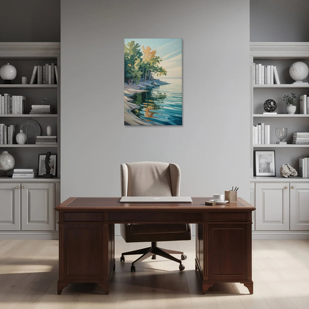 Lake Ontario Reflections - Canvas Wall Art - Office - 24x36