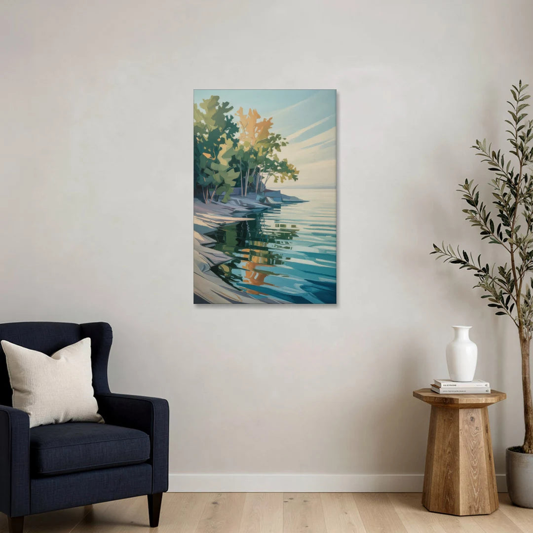 Lake Ontario Reflections - Canvas Wall Art - Sofa - 24x36