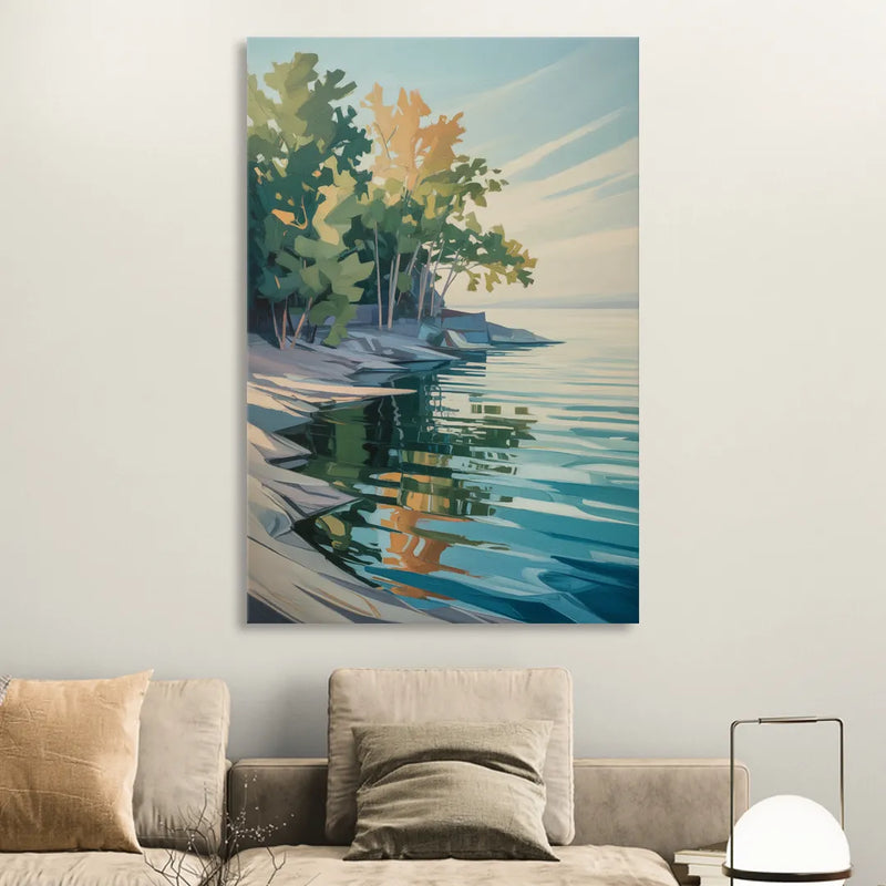 Lake Ontario Reflections Sitting Room - Canvas Wall Art