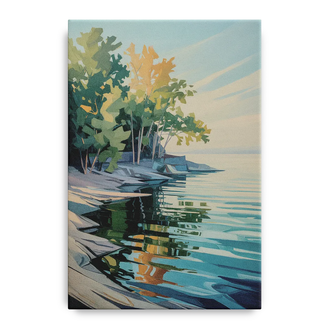 Lake Ontario Reflections Front - Canvas Wall Art