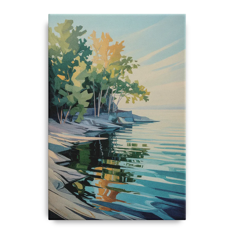 Lake Ontario Reflections Front - Canvas Wall Art