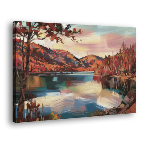 Lake Placid Adirondack Serenity - Canvas Wall Art - Side