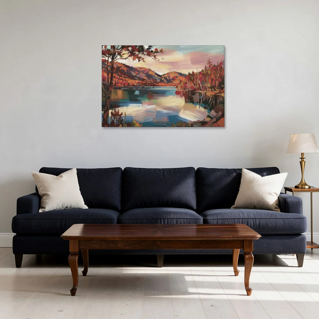 Lake Placid Adirondack Serenity - Canvas Wall Art - Sofa - 36x24