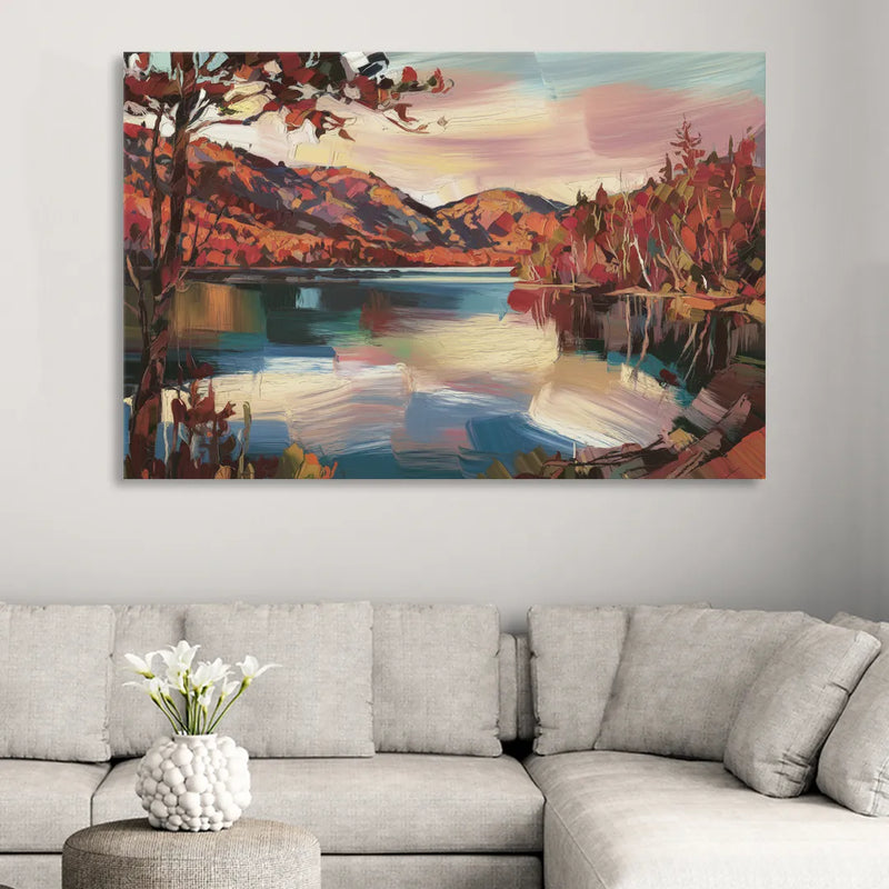 Lake Placid Adirondack Serenity Sitting Room - Canvas Wall Art