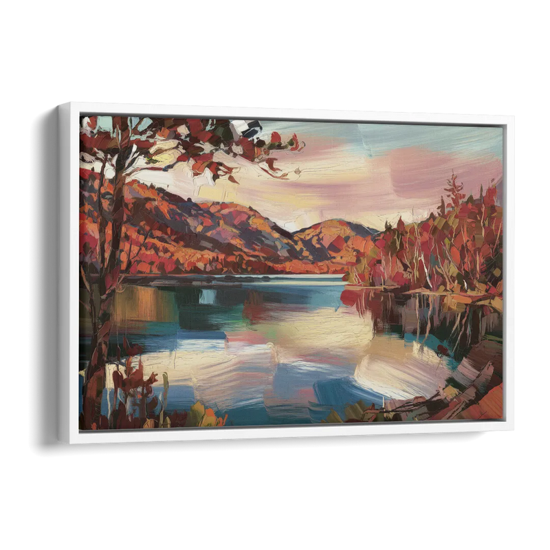 Lake Placid Adirondack Serenity Side - White Canvas Wall Art