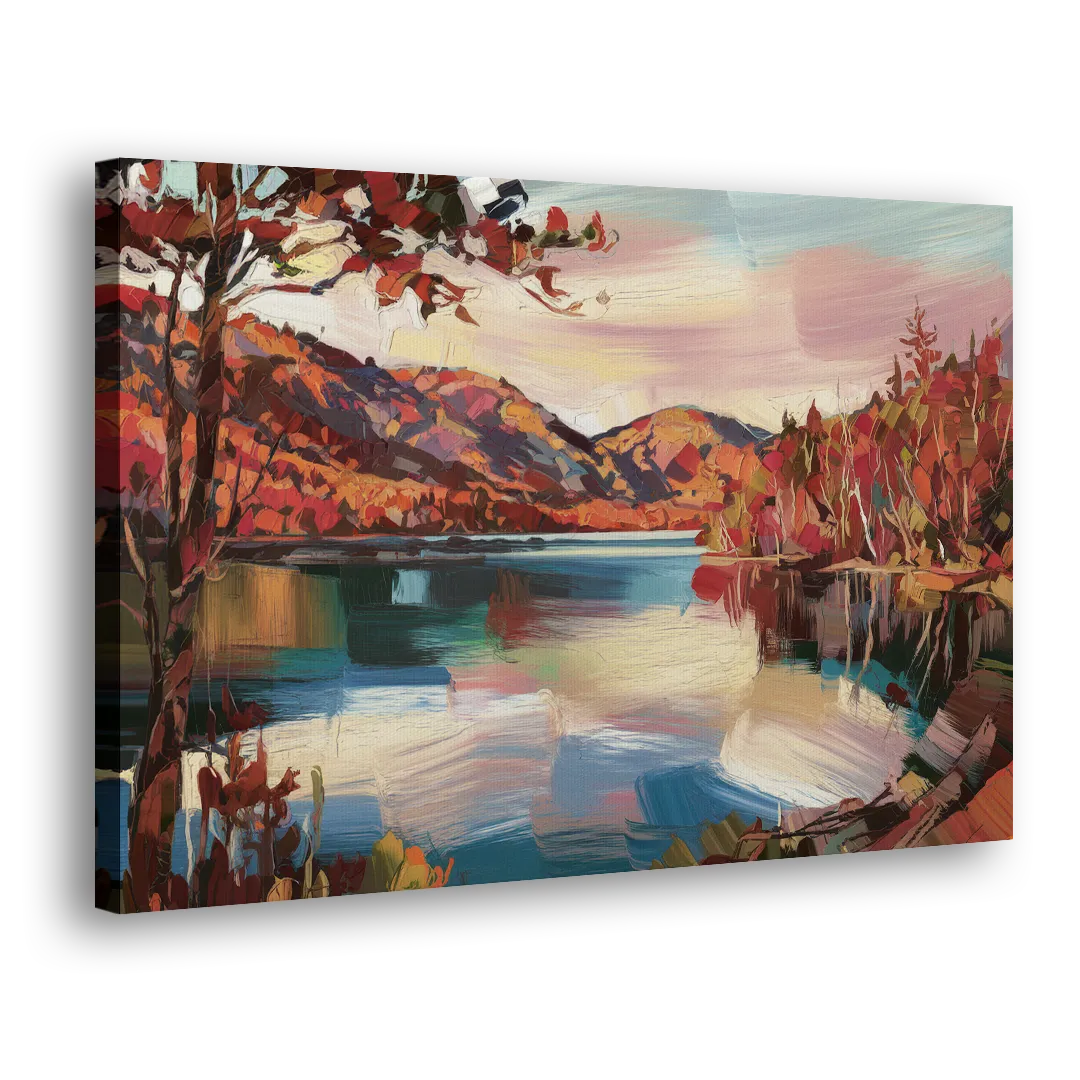 Lake Placid Adirondack Serenity Side - Canvas Wall Art