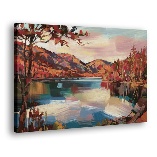 Lake Placid Adirondack Serenity Side - Canvas Wall Art