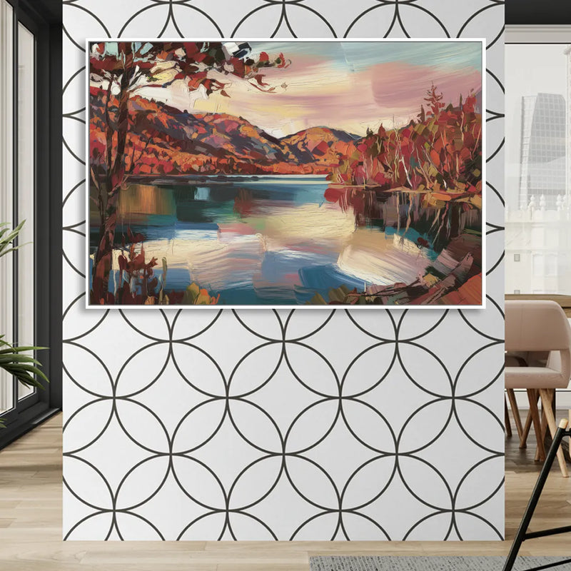 Lake Placid Adirondack Serenity Sitting Room - White Canvas Wall Art