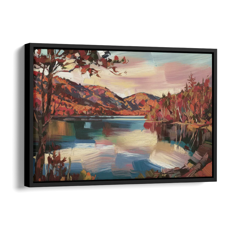 Lake Placid Adirondack Serenity Side - Black Canvas Wall Art
