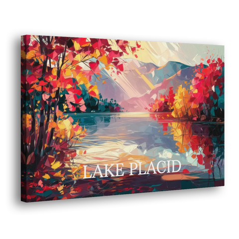 Lake Placid Autumn Splendor - Canvas Wall Art - Side