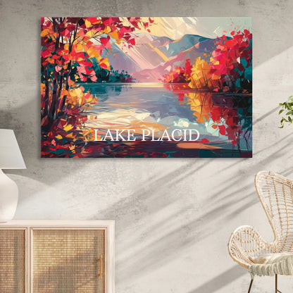 Lake Placid Autumn Splendor Sitting Room - Canvas Wall Art
