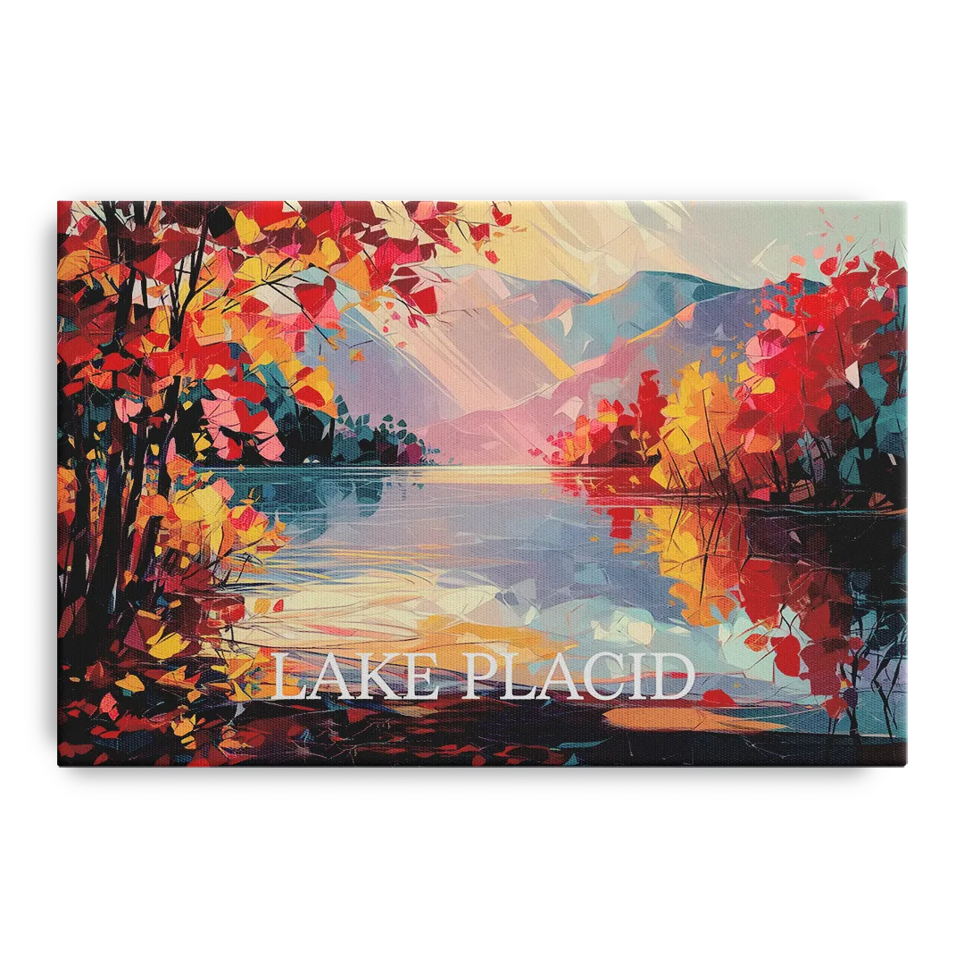 Lake Placid Autumn Splendor Front - Canvas Wall Art