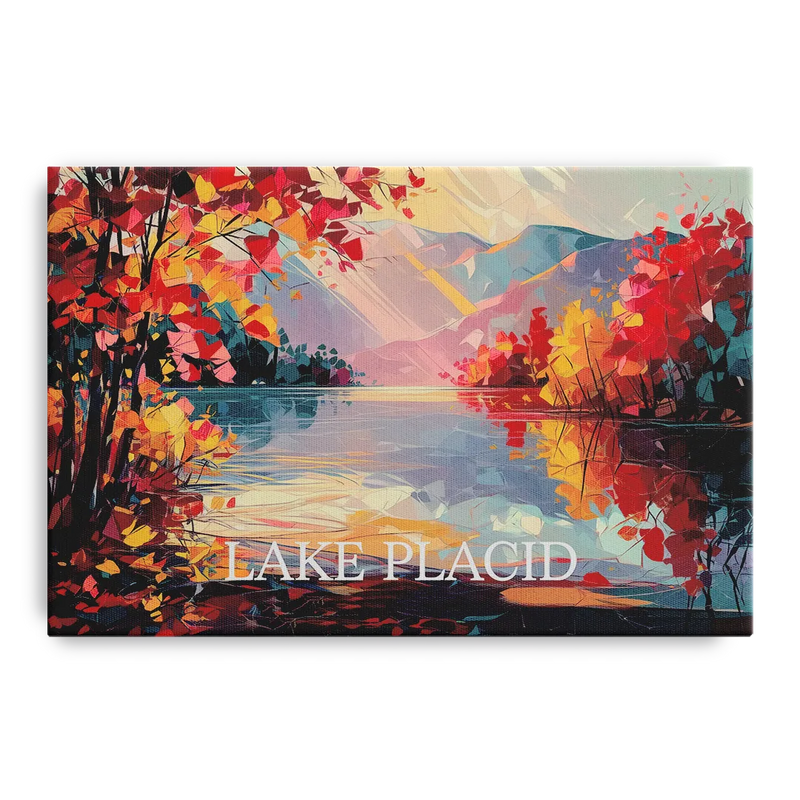Lake Placid Autumn Splendor Front - Canvas Wall Art