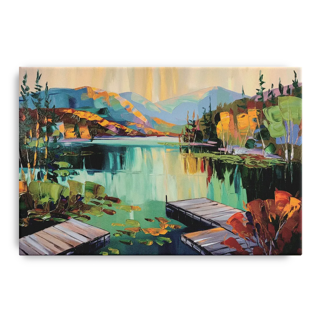 Lake Placid Mirror Lake View Front - Canvas Wall Art