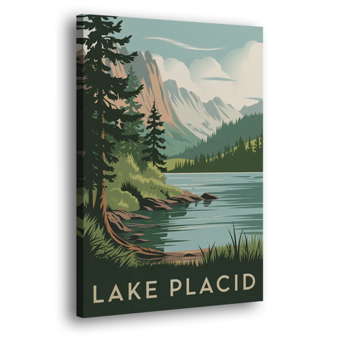 Lake Placid Mountain Escape - Canvas Wall Art