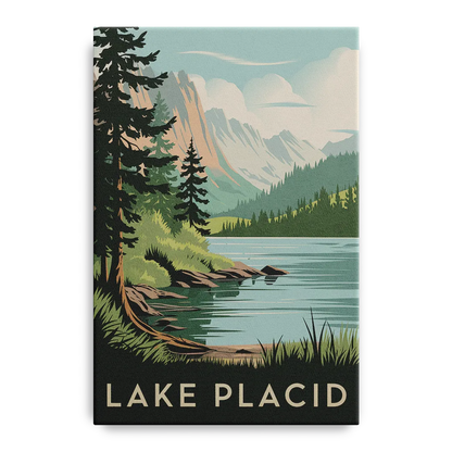 Lake Placid Mountain Escape Front - Canvas Wall Art