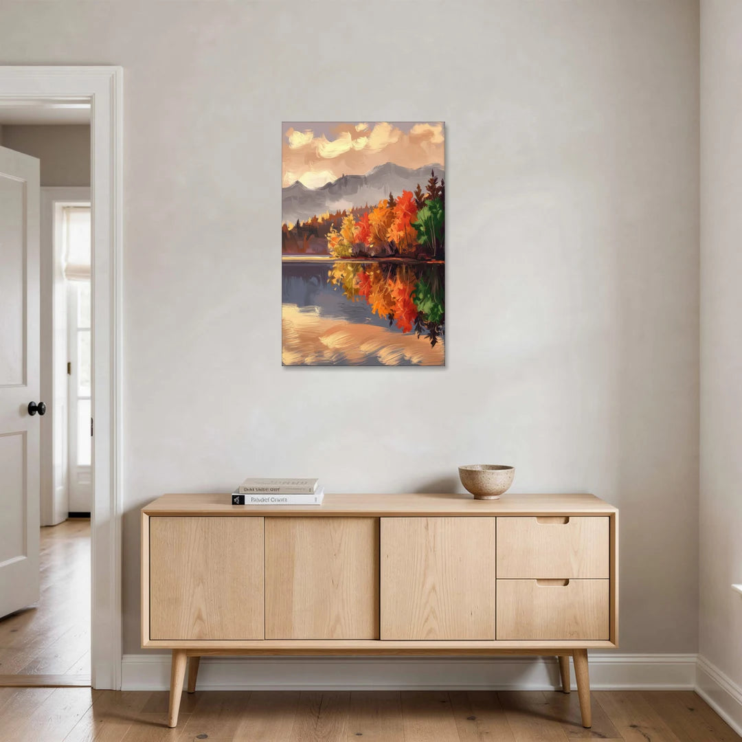 Lake Placid Scenic Reflections - Canvas Wall Art - Coffee Table - 24x36