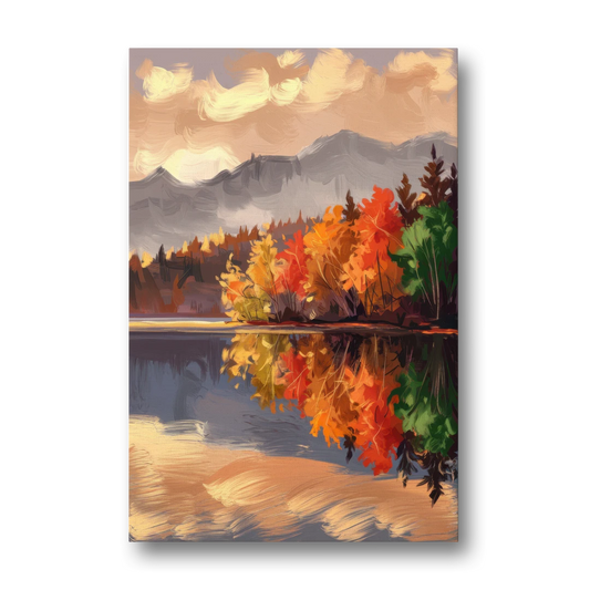 Lake Placid Scenic Reflections - Canvas Wall Art - Front