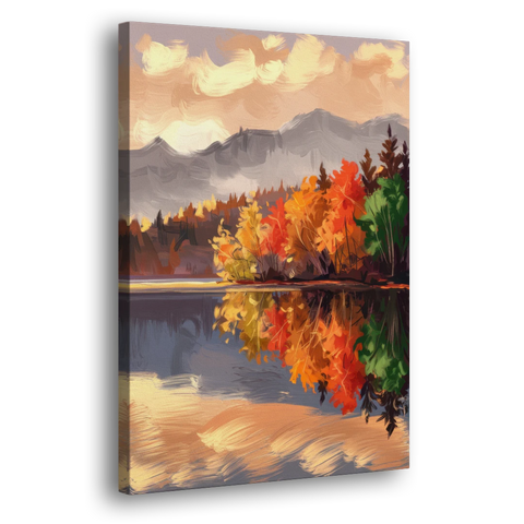 Lake Placid Scenic Reflections - Canvas Wall Art - Side