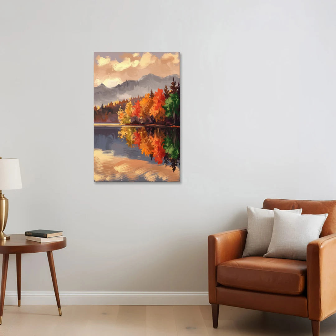 Lake Placid Scenic Reflections - Canvas Wall Art - Sofa - 24x36