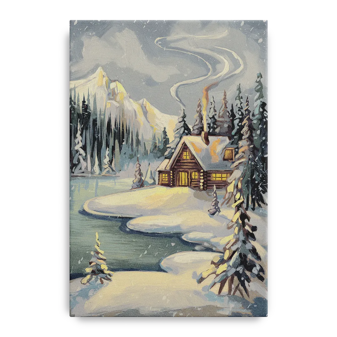 Lake Placid Winter Wonderland Front - Canvas Wall Art