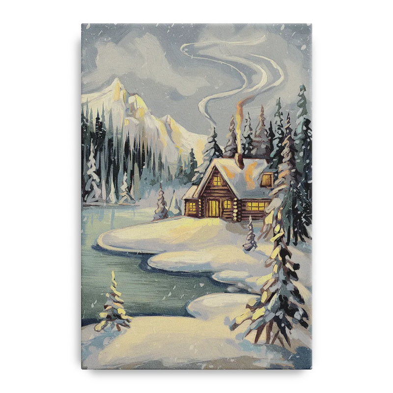 Lake Placid Winter Wonderland Front - Canvas Wall Art