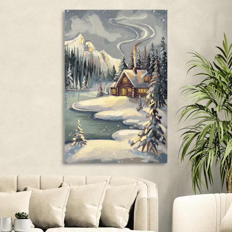 Lake Placid Winter Wonderland Sitting Room - Canvas Wall Art