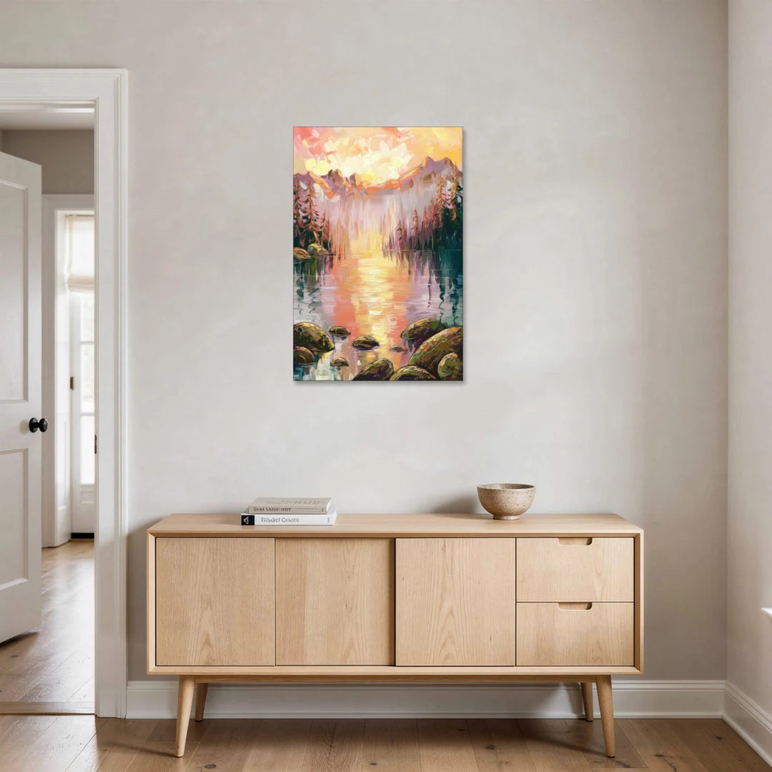 Lake Tahoe Alpine Sunrise - Canvas Wall Art - Coffee Table - 24x36