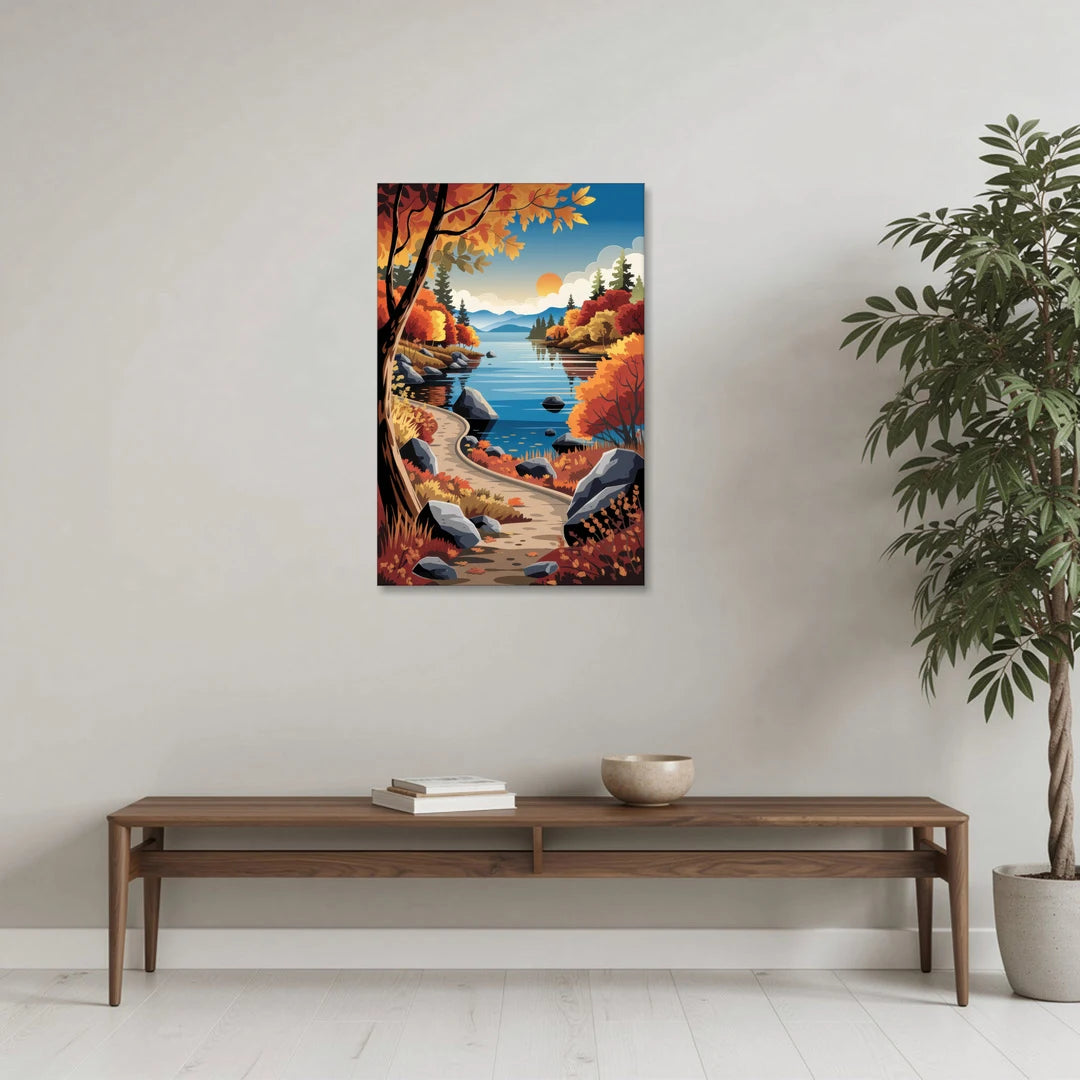 Lake Tahoe Autumn Colors - Canvas Wall Art - Coffee Table - 24x36