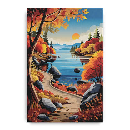 Lake Tahoe Autumn Colors Front - Canvas Wall Art