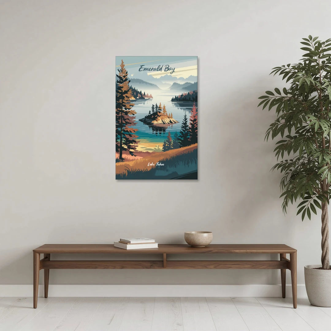 Lake Tahoe Emerald Bay View - Canvas Wall Art - Coffee Table - 24x36