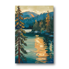 Lake Tahoe Forest Horizon - Canvas Wall Art - Front
