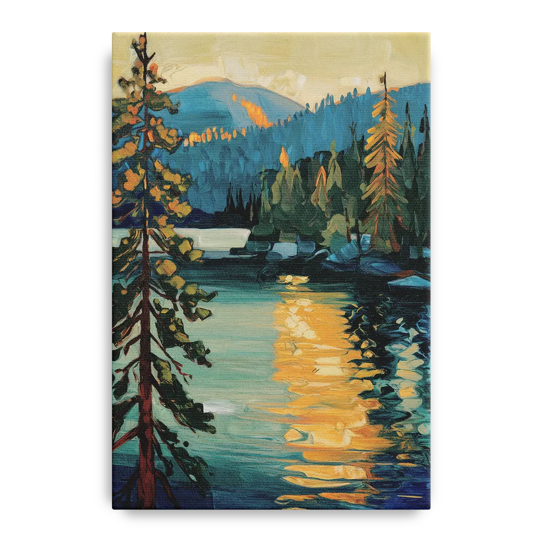 Lake Tahoe Forest Horizon Front - Canvas Wall Art