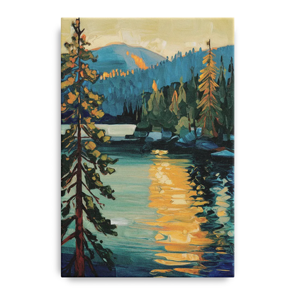 Lake Tahoe Forest Horizon Front - Canvas Wall Art