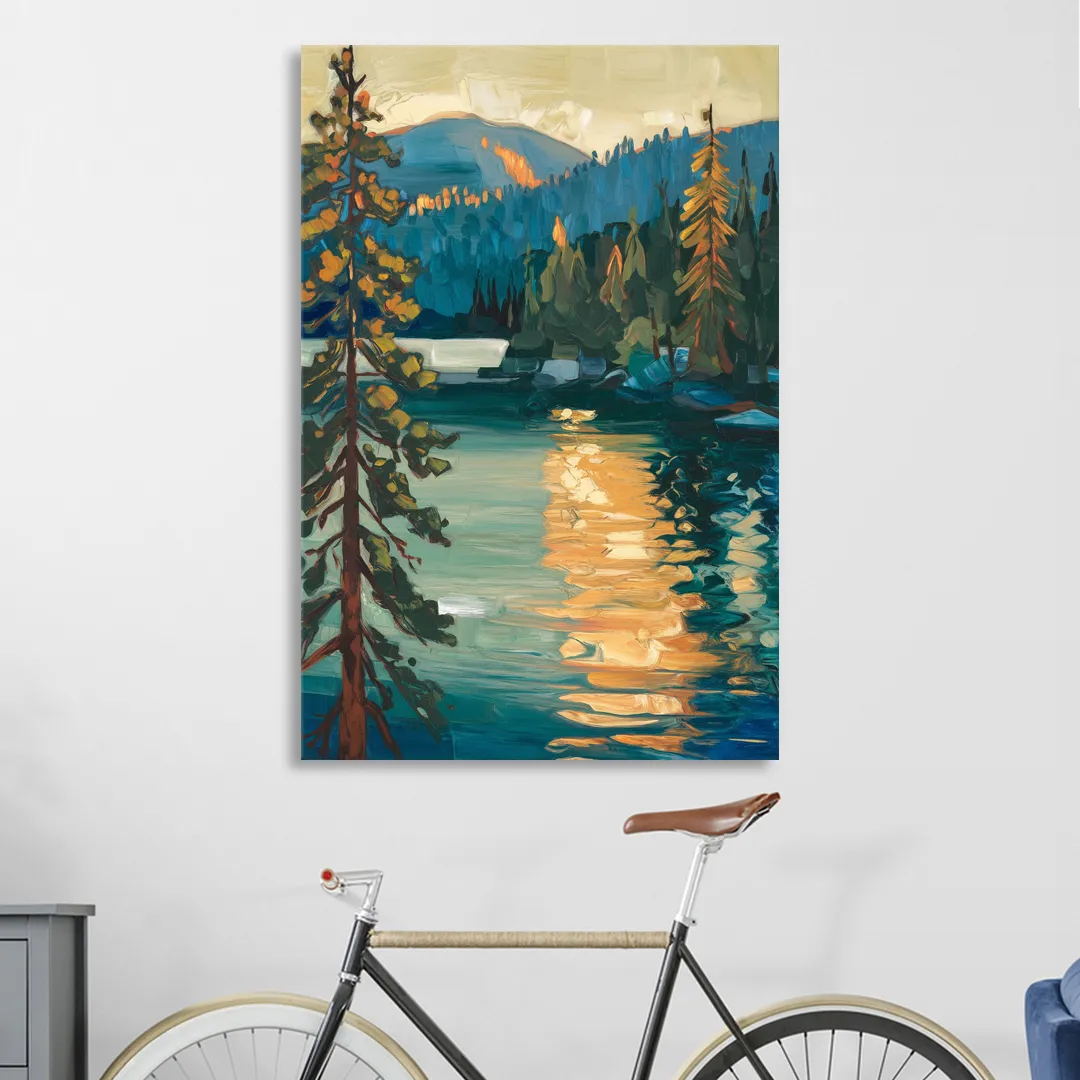 Lake Tahoe Forest Horizon Sitting Room - Canvas Wall Art