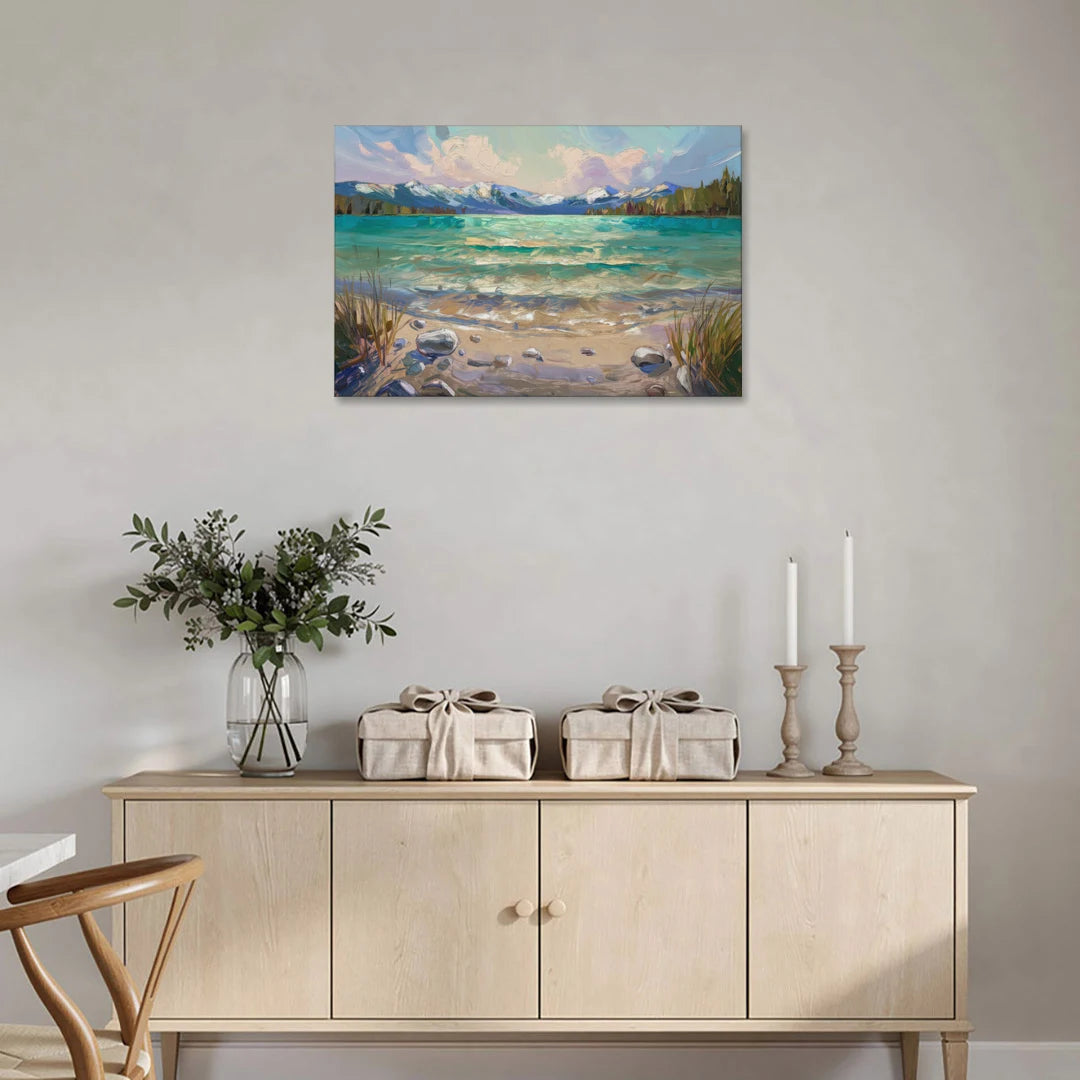 Lake Tahoe Mountain Serenity - Canvas Wall Art - Coffee Table - 36x24