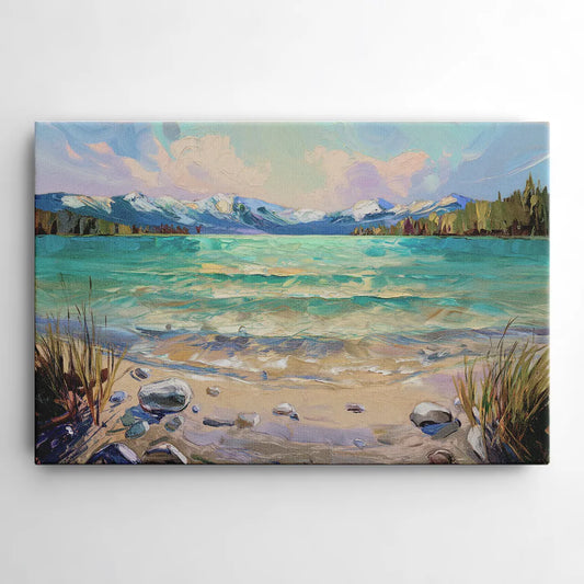 Lake Tahoe Mountain Serenity - Canvas Wall Art