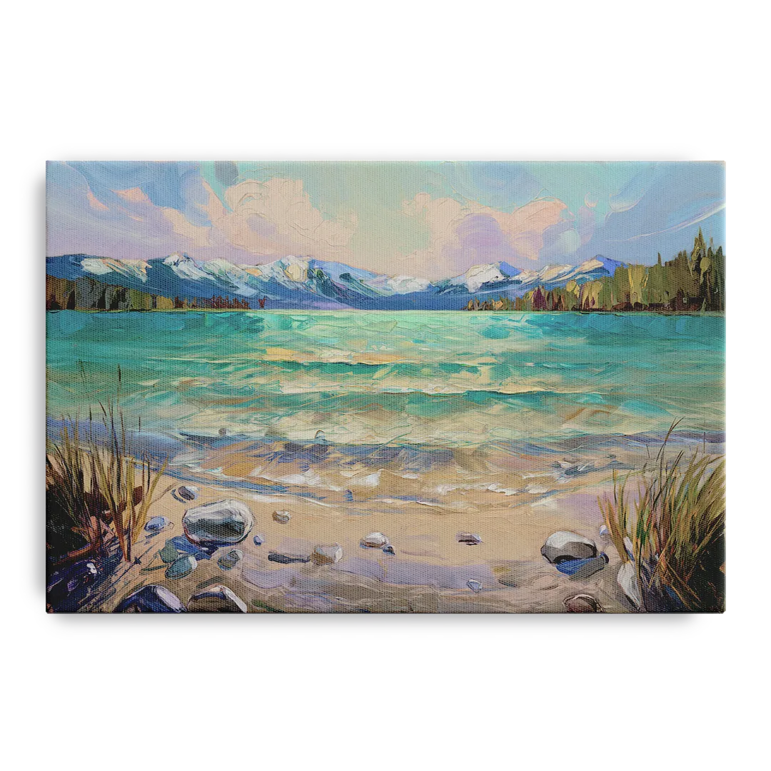 Lake Tahoe Mountain Serenity Front - Canvas Wall Art