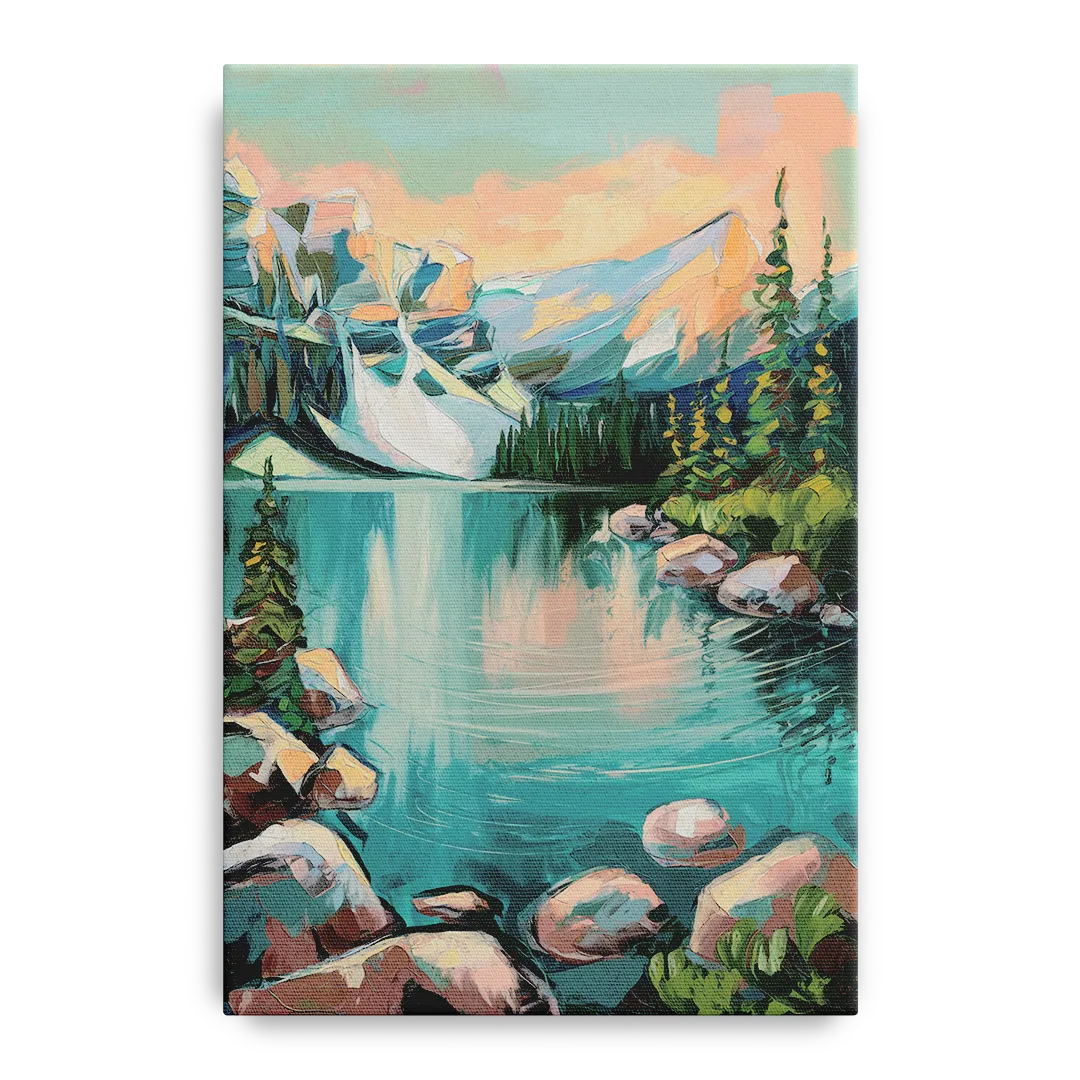 Lake Tahoe Scenic Panorama Front - Canvas Wall Art