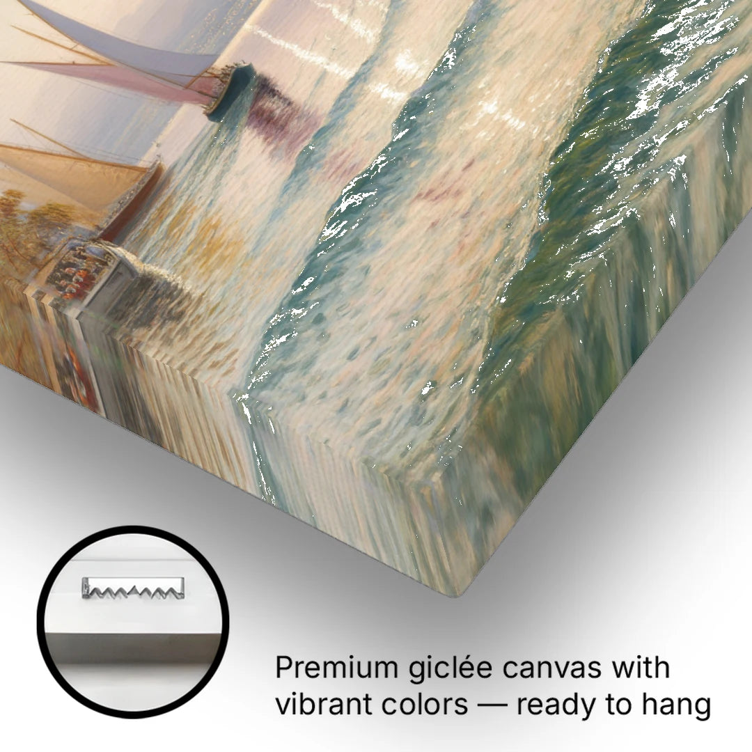 Lake Zurich Vista - Canvas Wall Art - Gallery Wrap Corner