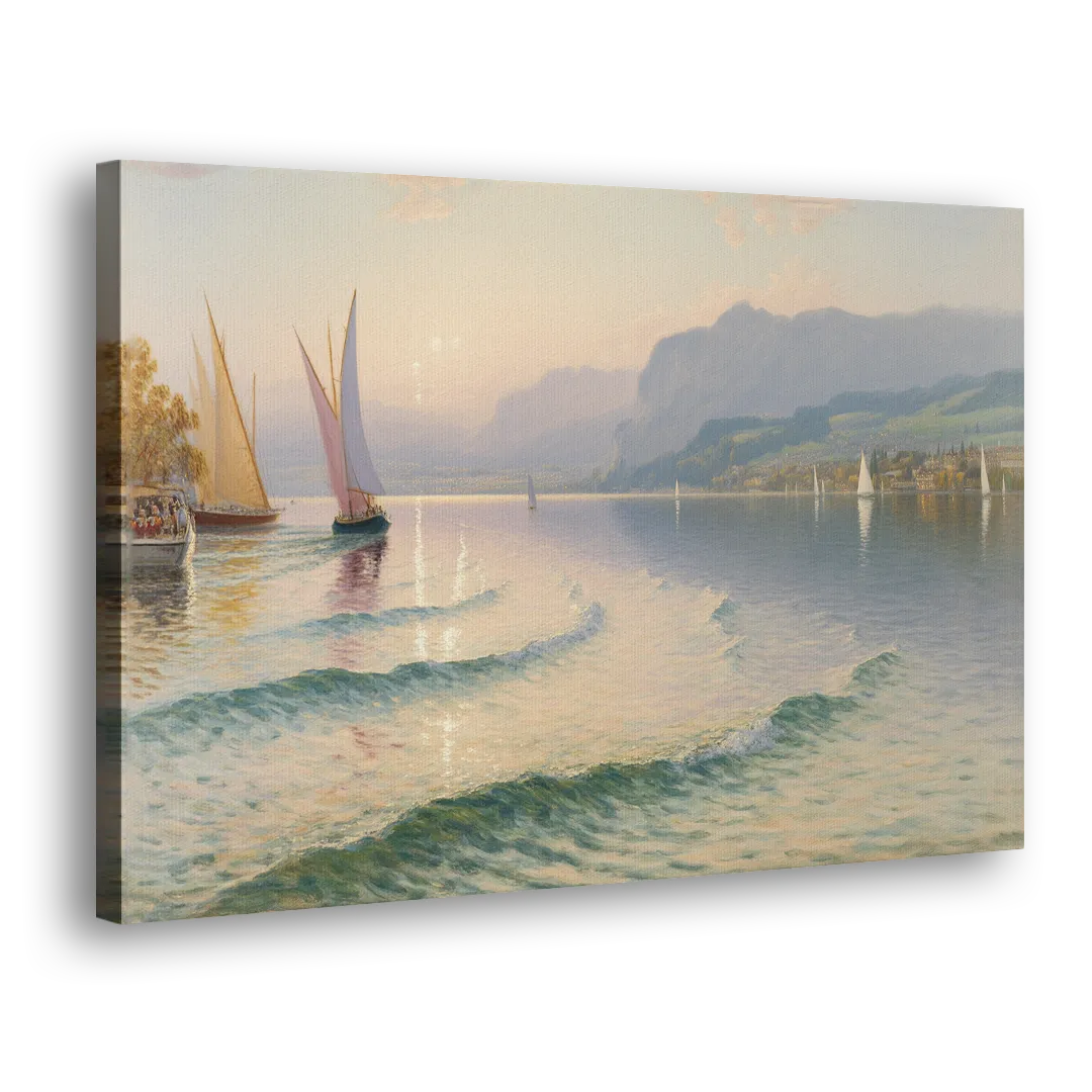 Lake Zurich Vista Side - Canvas Wall Art