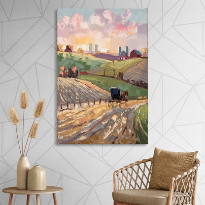 Lancaster Amish Farmlands Living Room - Canvas Wall Art