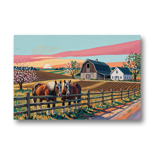Lancaster Amish Farmlands Experience - Canvas Wall Art - Front