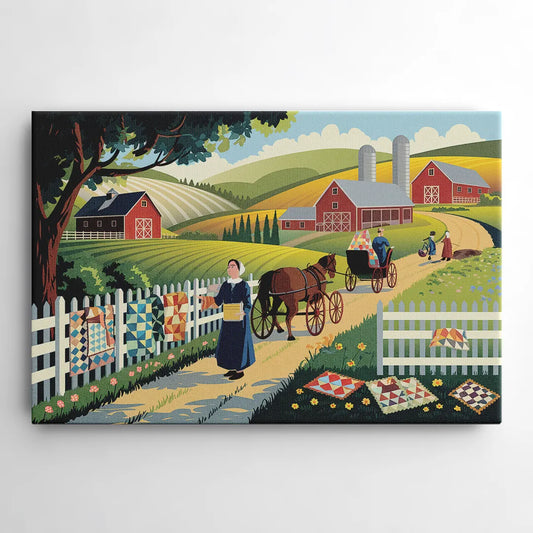 Lancaster Amish Farmlands Experience - Canvas Wall Art